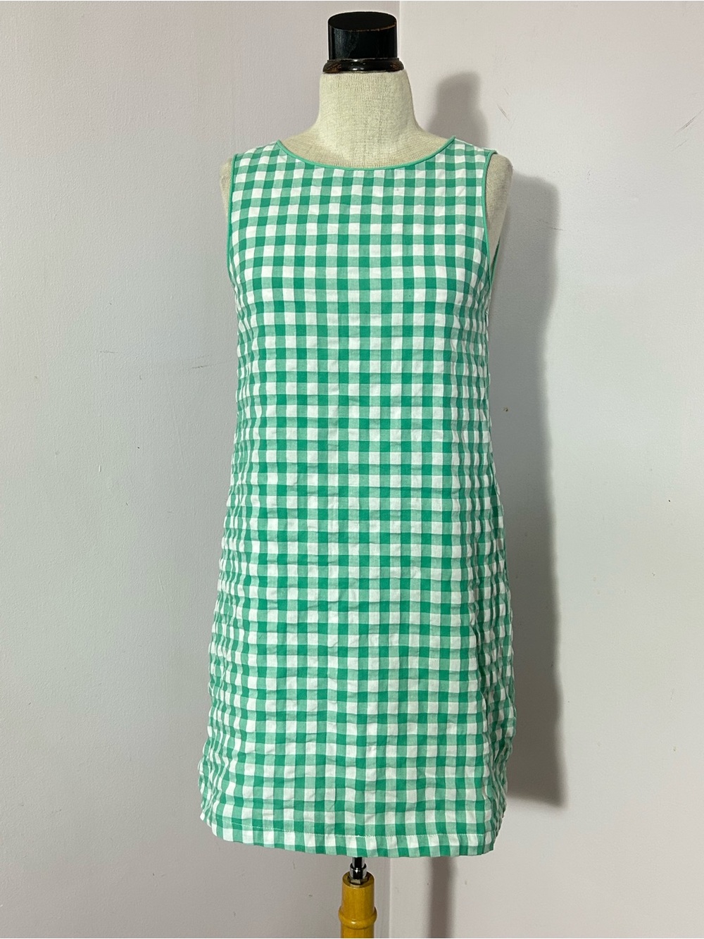 Kiel James Patrick Green Seersucker Sheath Dress Small